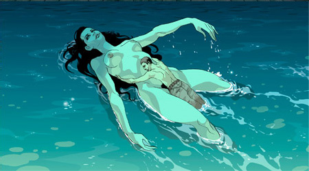 Illustration by Asaf Hanuka for Waltz with Bashir